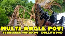Tennessee Tornado Roller Coaster! Multi Angle Onri...