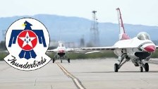 USAF Thunderbirds Arrive for Airshow at Davis-Mont...