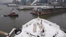Hospital Ship USNS Comfort Docks in New York City ...