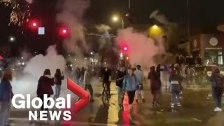 Violence erupts during Minneapolis protests over d...