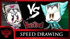 Speed Drawing: Mob&eacute;Buds - EVIL WIKKY Vs BOW...