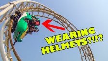 Roller Coaster that REQUIRES Wearing a Helmet!!! W...