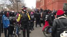 USA: Tensions as Inauguration Day protesters vanda...