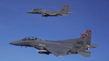 F-15E Strike Eagles of 389th Fighter Squadron In F...