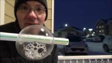 (Weather Experiment) - Freezing Soap Bubbles - Col...