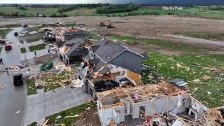 Drone video of tornado damage in Elkhorn, Nebraska...