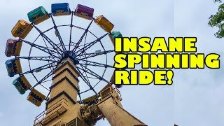 Xcalibur INSANE Spinning Ride Onride POV Six Flags...