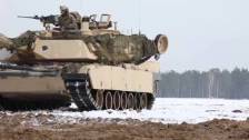 U.S. Armor Maneuvers in the Snow in Poland