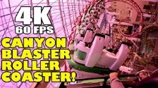 Canyon Blaster Roller Coaster Back Seat Onride POV...