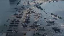 Post Hurricane Harvey Railyard Flyover -- Beaumont...