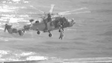 British Royal Navy Rescues Three near Vieques afte...