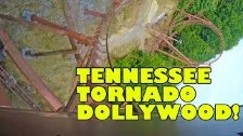 Tennessee Tornado Roller Coaster Front Seat POV Do...
