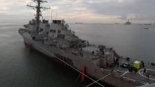 USS John S. McCain Time-Lapse of Move to Heavy Lif...