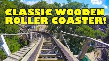 The Legend Classic Wooden Roller Coaster! Front Se...