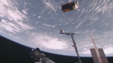 Cargo Ship Departs the ISS
