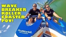 Wave Breaker Roller Coaster Multi-Angle POV! Front...
