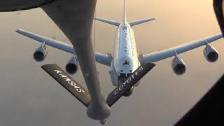KC-135 Refuels an RC-135W over Afghanistan
