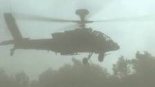 Apache Helicopters Depart Zagan, Poland
