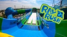 Riding Ray Rush! NEW Water Slide at SeaWorld Aquat...