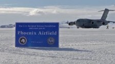 C-17 Lands at Phoenix Airfield, Antarctica