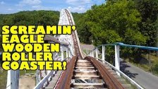 Screamin&#39; Eagle Wooden Roller Coaster Front Se...