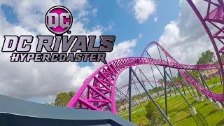 DC Rivals Roller Coaster REAL Front Seat &amp; BAC...