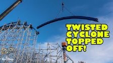 Twisted Cyclone Roller Coaster Topped Off! Constru...
