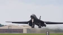 B-1B Lancers of 7th BW Taxi and Takeoff