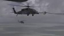 MC-130P Refuels an HH-60 during Hurricane Irma Sup...