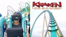 Kraken Unleashed Full POV VR Roller Coaster Virtua...