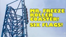 Mr. Freeze Reverse Blast Roller Coaster Front Seat...
