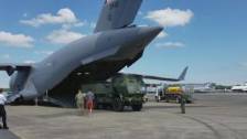 Tennessee National Guard HIMARS loaded Into C-17