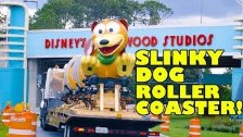 Toy Story Land Slinky Dog Roller Coaster Train Rev...