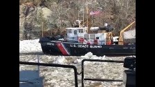 Coast Guard Harbor Tugs Break Ice on Connecticut R...