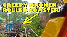 Crappy Dilapidated Roller Coaster Mine Train In Ch...