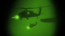 HH-60s Pave Hawks Conduct Helicopter Air-to-Air Re...