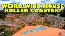 Weird Wild Mouse Roller Coaster! Front Seat Onride...