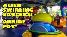 Alien Swirling Saucers Toy Story Land Onride POV W...