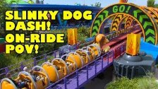 Slinky Dog Dash Roller Coaster Onride POV Walt Dis...