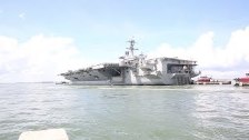 USS Abraham Lincoln Departs Naval Station Norfolk ...