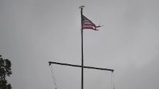Battered Flag Still Flies after Hurricane Florence...