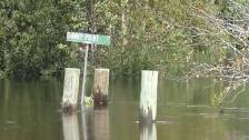 Flooded Highway 76 Leading into Nichols, S.C. - Hu...