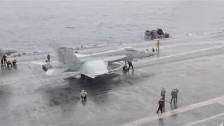 Rainy Flight Ops on USS Ronald Reagan