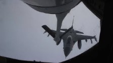 F-16s Refuel in Red Flag Alaska