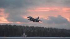 F-16 Winter Flights at Lule&aring; Airbase, Sweden...