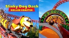 Riding Slinky Dog Dash Roller Coaster During Disne...