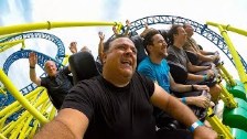 Riding the AWESOME Impulse Roller Coaster at Knoeb...