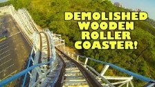 Cannonball Run CLOSED Wooden Roller Coaster!