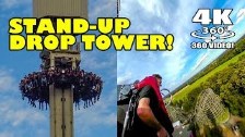 Crazy Stand Up Tilting Rotating Drop Tower! VR 360...