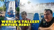 Infinity Falls World&#39;s Tallest Rapids Ride! Mu...